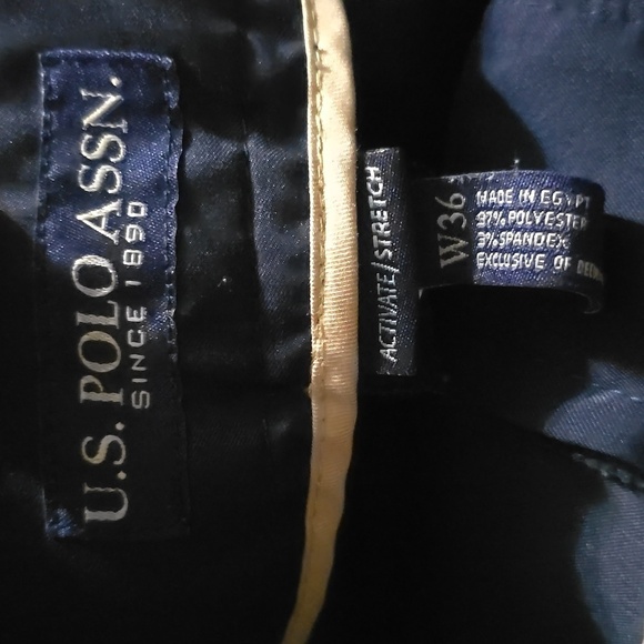 U.S. Polo Assn. Navy Blue Flat Front Men's Shorts 38W - Picture 6 of 8